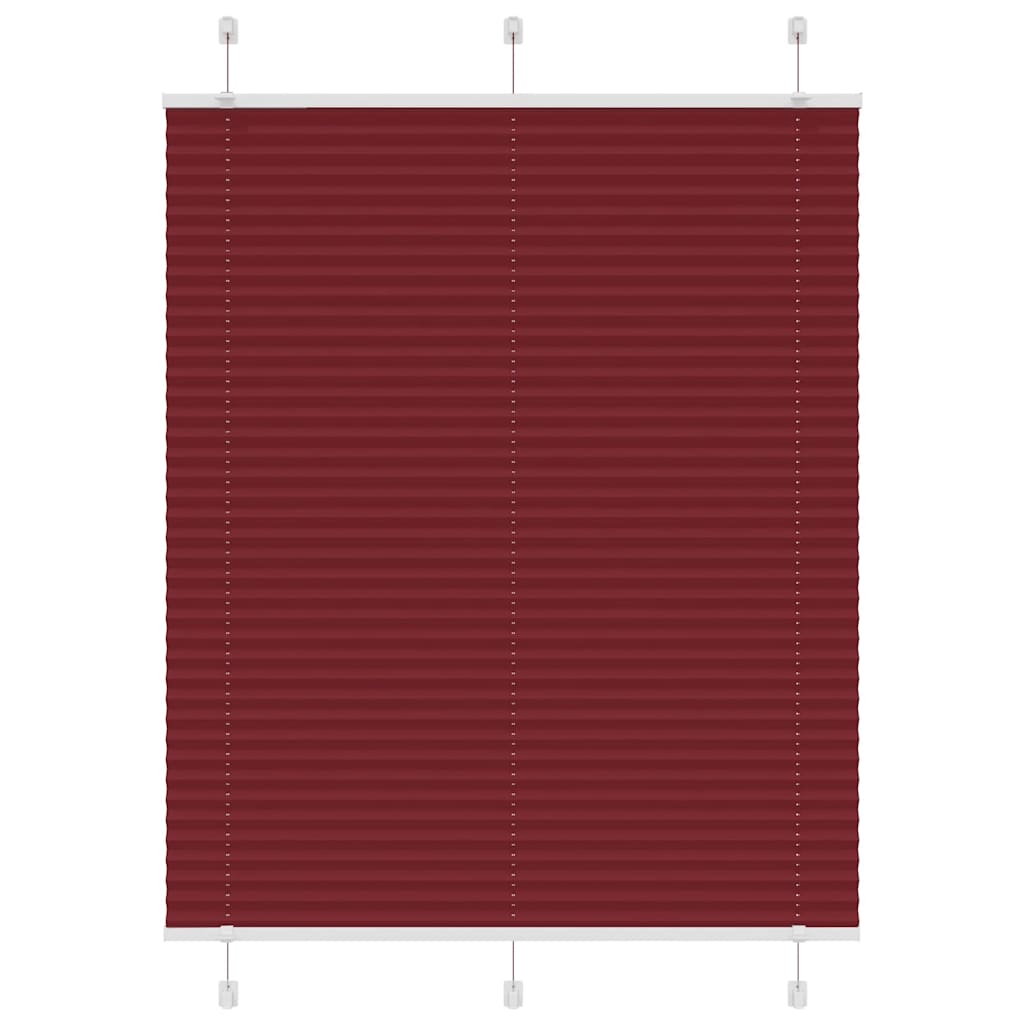 Plisségardin Bordeaux Rød 110x150 cm Stoff Bredde 109,4 cm