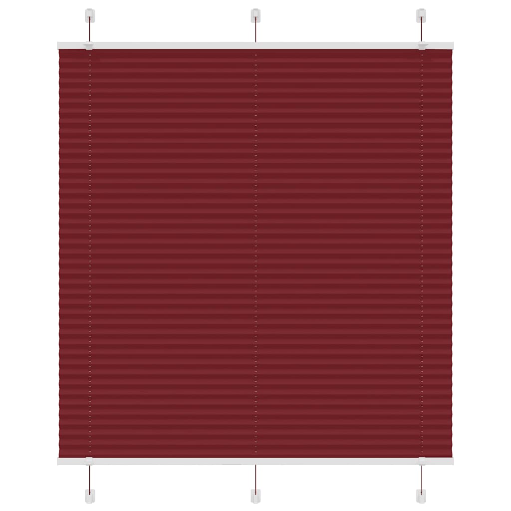 Plisségardin Bordeaux Rød 120x150 cm Stoffbredde 119,4 cm