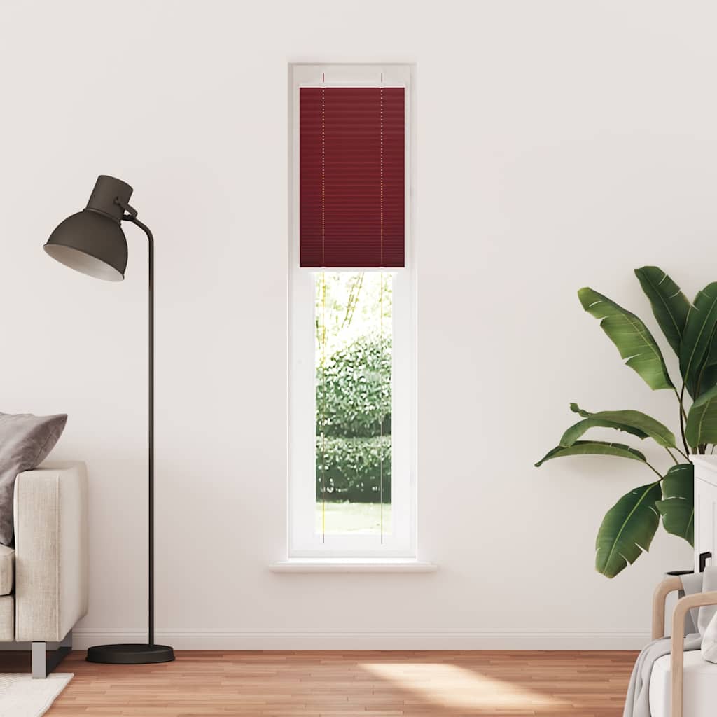 Plisségardin Bordeaux Rød 50x200 cm Stoff Bredde 49,4 cm