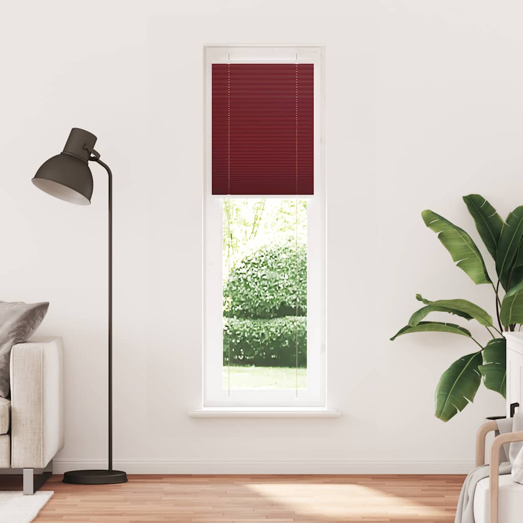 Plisségardin Bordeaux Rød 55x200 cm Stoff Bredde 54,4 cm