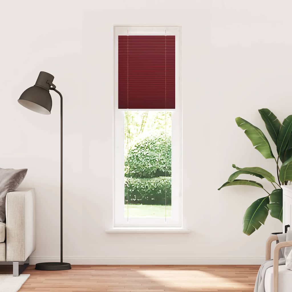 Plisségardin Bordeaux Rød 60x200 cm Stoff Bredde 59,4 cm
