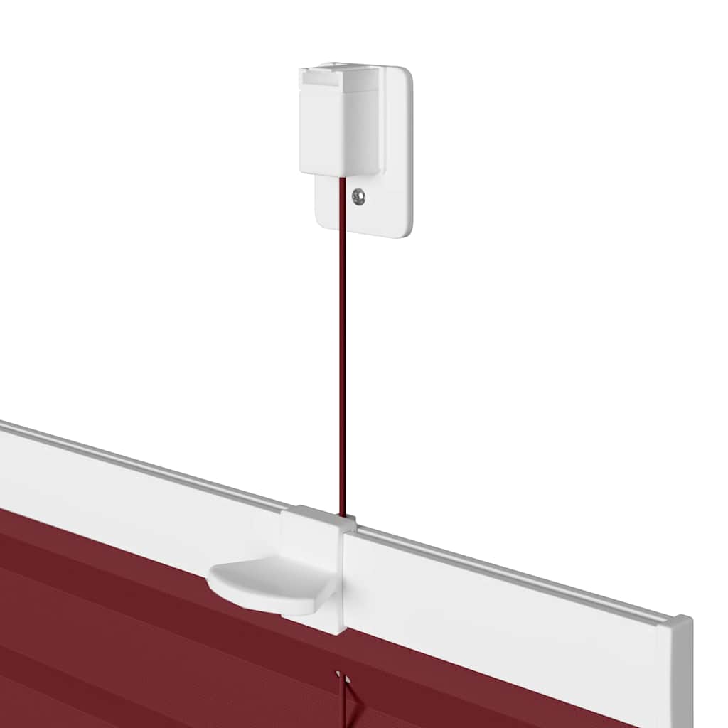 Plisségardin Bordeaux Rød 60x200 cm Stoff Bredde 59,4 cm