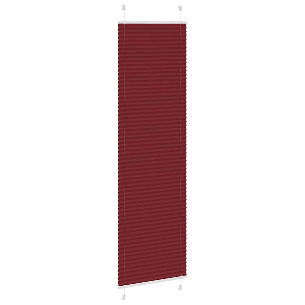 Plisségardin Bordeaux Rød 65x200 cm Stoff Bredde 64,4 cm
