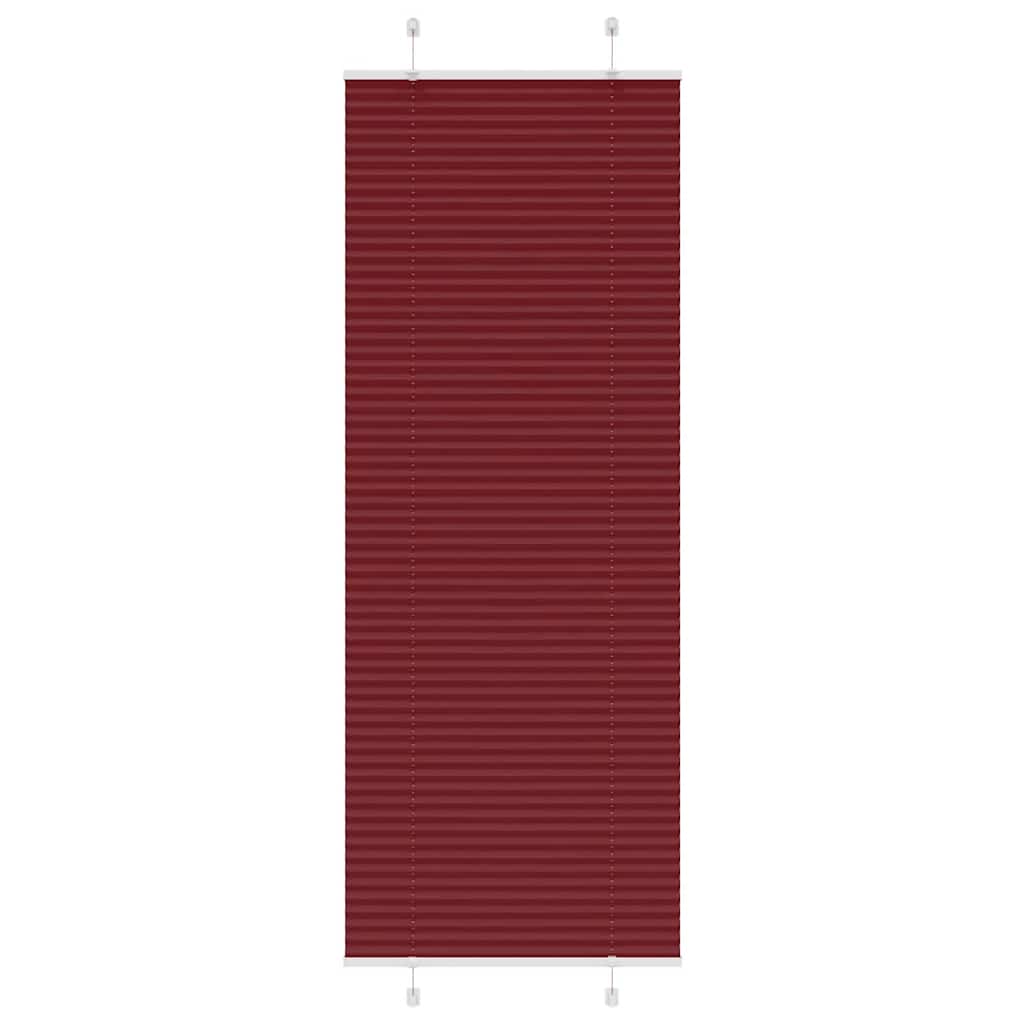Plisségardin Bordeaux Rød 75x200 cm Stoff Bredde 74,4 cm