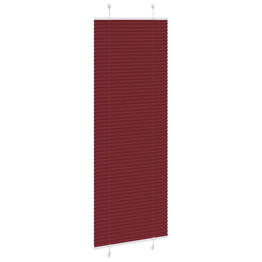 Plisségardin Bordeaux Rød 75x200 cm Stoff Bredde 74,4 cm