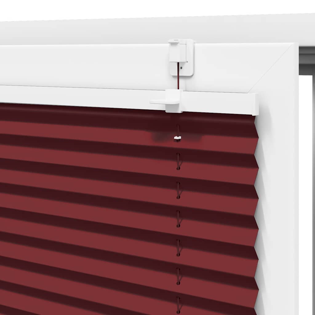 Plisségardin Bordeaux Rød 75x200 cm Stoff Bredde 74,4 cm