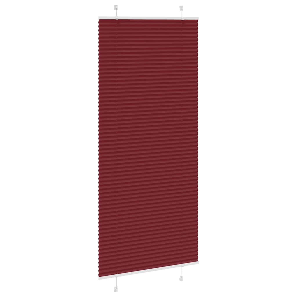 Plisségardin Bordeaux Rød 85x200 cm Stoff Bredde 84,4 cm