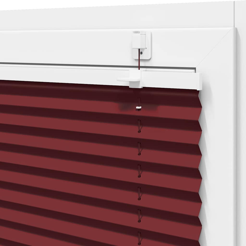 Plisségardin Bordeaux Rød 85x200 cm Stoff Bredde 84,4 cm