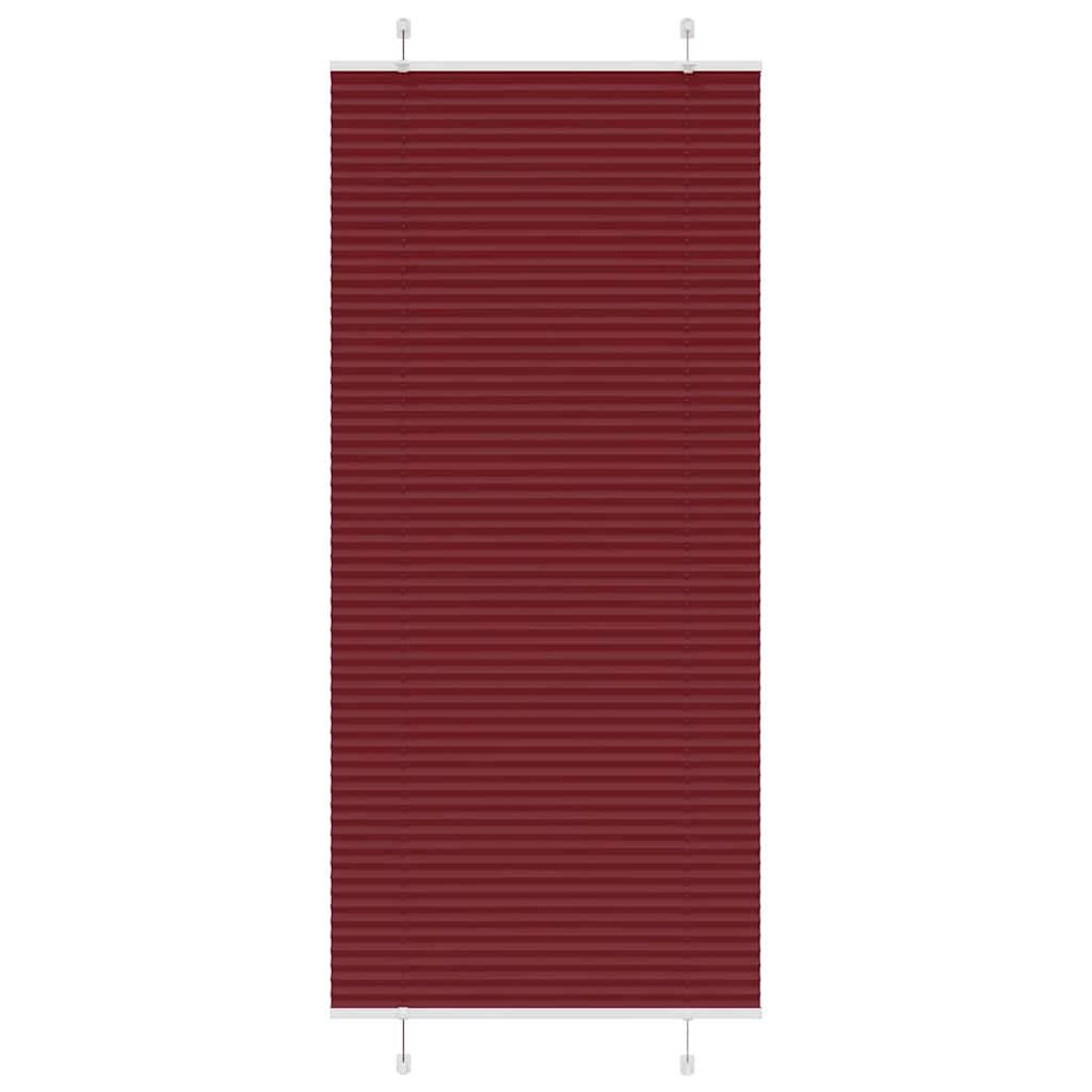 Plisségardin Bordeaux Rød 90x200 cm Stoff Bredde 89,4 cm