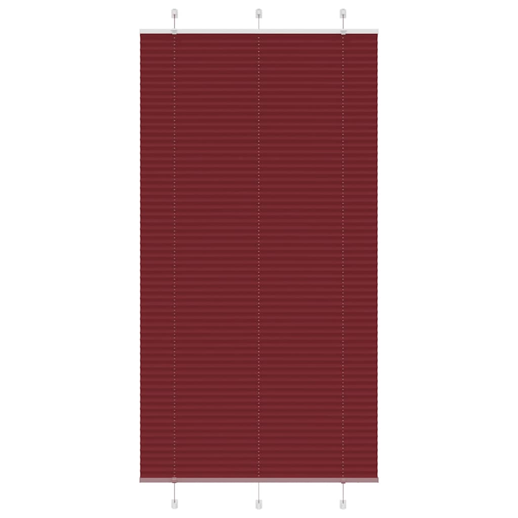 Plisségardin Bordeaux Rød 105x200 cm Stoff Bredde 104,4 cm
