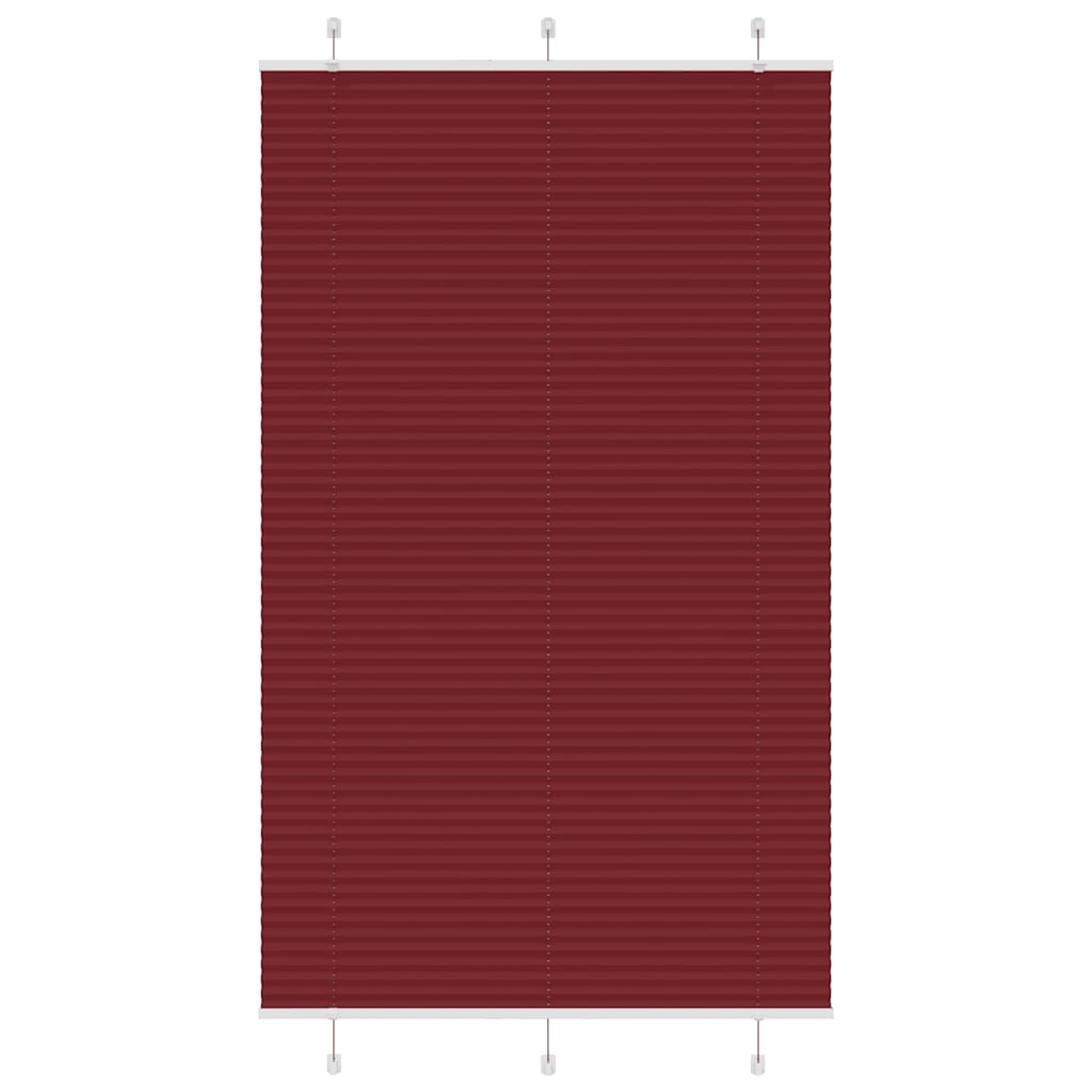 Plisségardin Bordeaux Rød 115x200 cm Stoff Bredde 114,4 cm