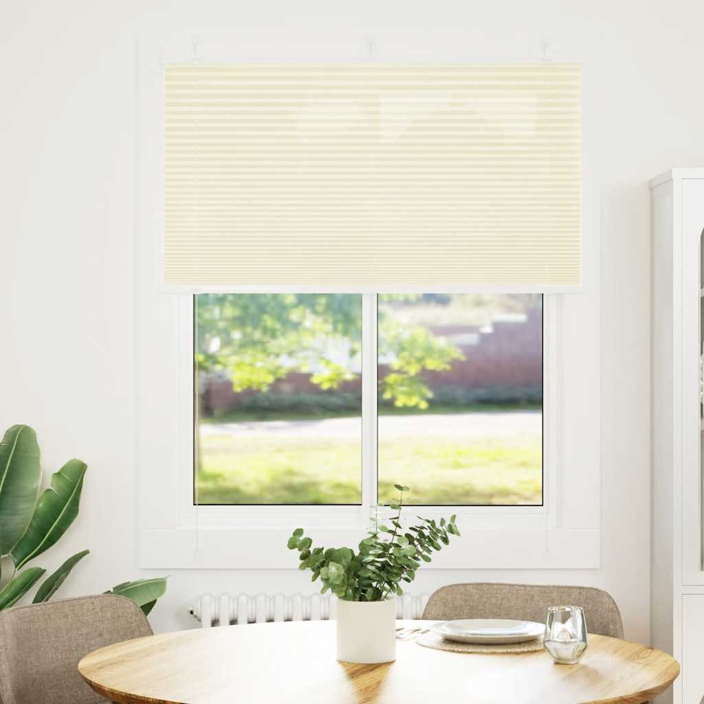 plisségardin krem 105x100 cm Stoff Bredde 104,4 cm Polyester