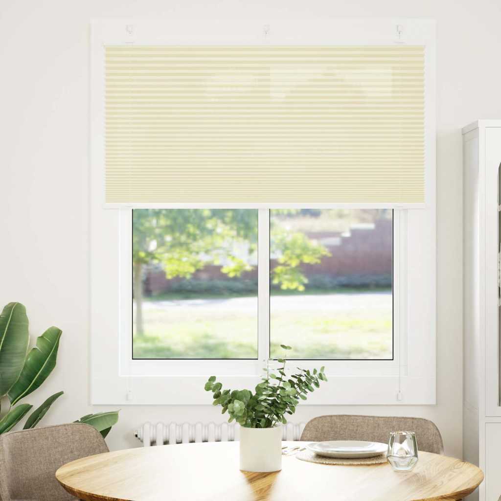 Plisségardin krem 115x100 cm Stoffbredde 114,4 cm Polyester