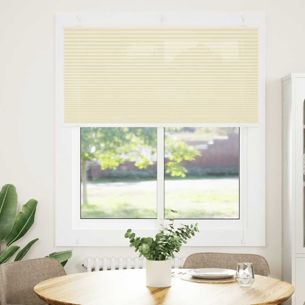 Plisségardin krem 120x100 cm Stoffbredde 119,4 cm Polyester