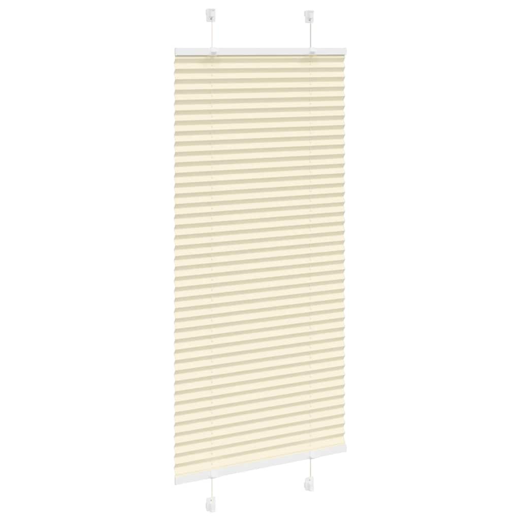 plisségardin krem 60x150 cm Stoff Bredde 59,4 cm Polyester
