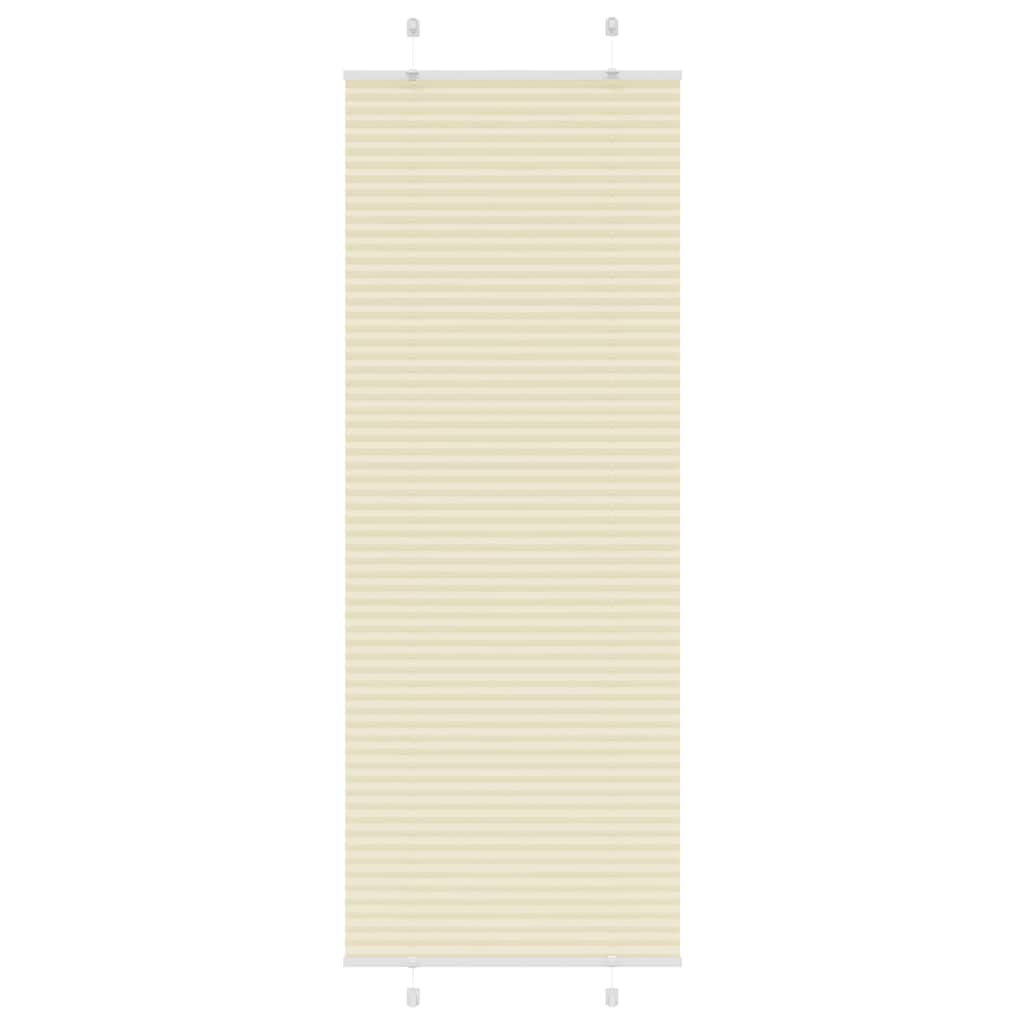 plisségardin krem 75x200 cm Stoff Bredde 74,4 cm Polyester