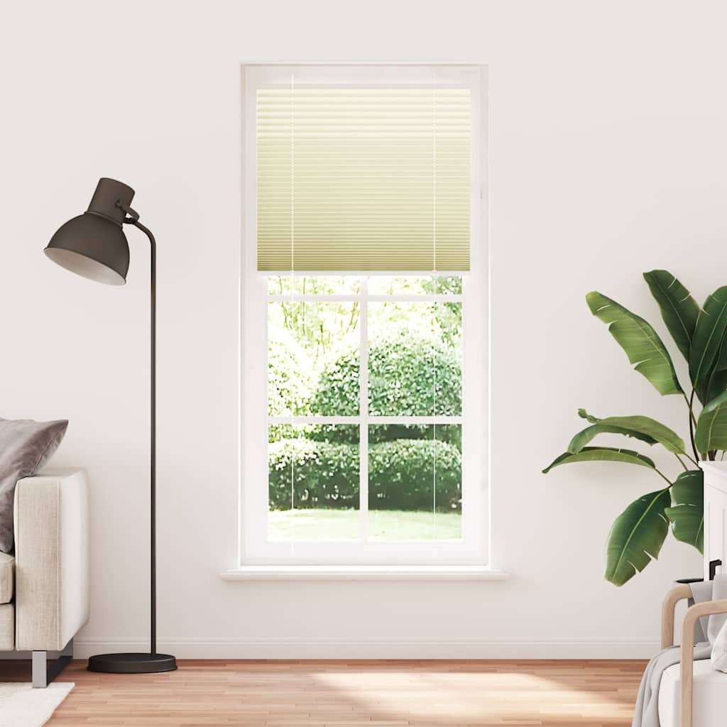 plisségardin krem 100x200 cm Stoff Bredde 99,4 cm Polyester