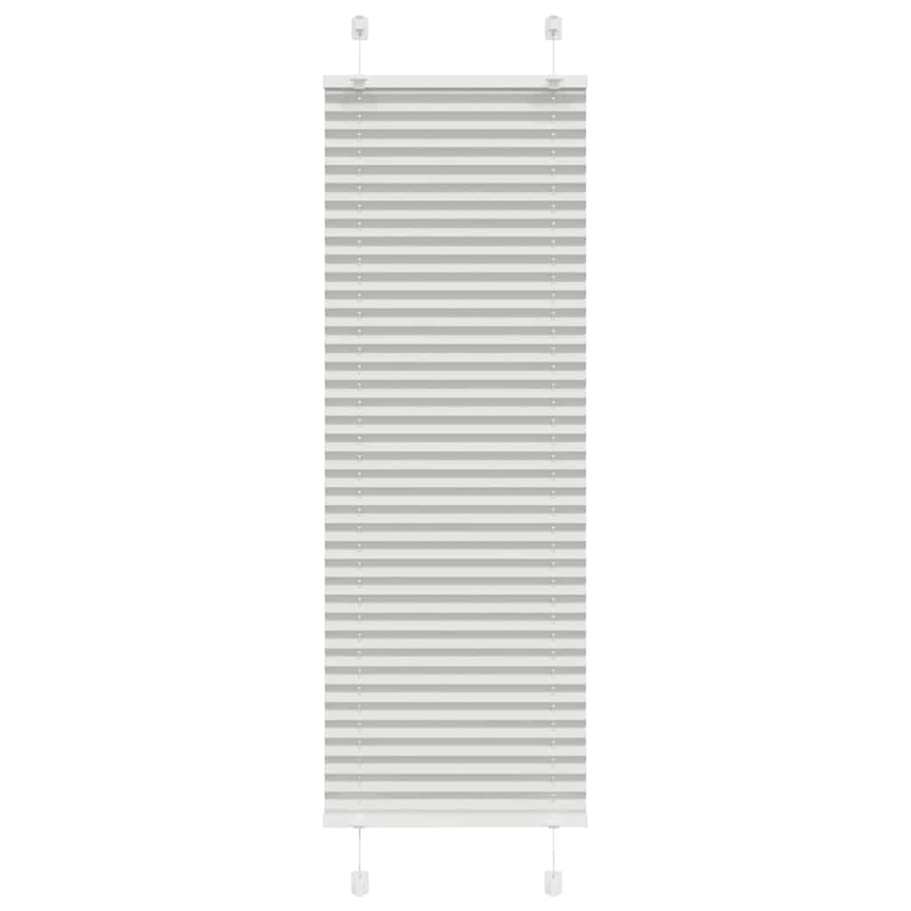 plisségardin lys grå 50x100 cm Stoff Bredde 49,4 cm Polyester