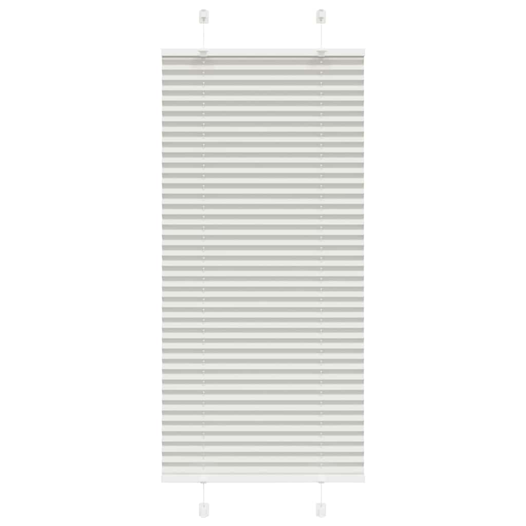 plisségardin lys grå 60x100 cm Stoff Bredde 59,4 cm Polyester vidaXL