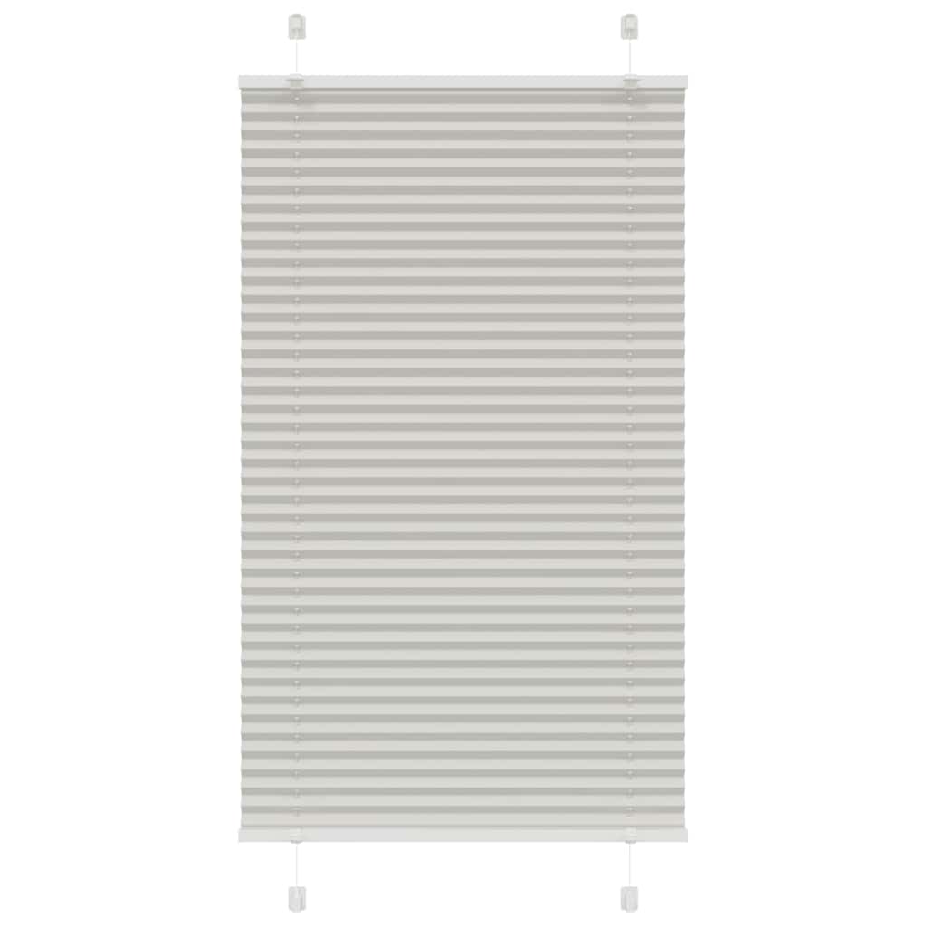 plisségardin lys grå 70x100 cm Stoff Bredde 69,4 cm Polyester
