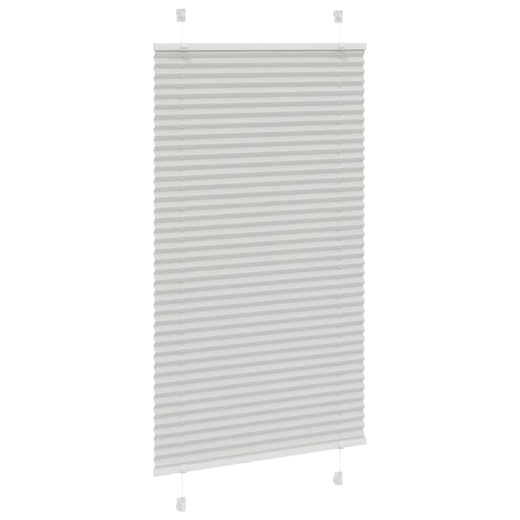 plisségardin lys grå 70x100 cm Stoff Bredde 69,4 cm Polyester