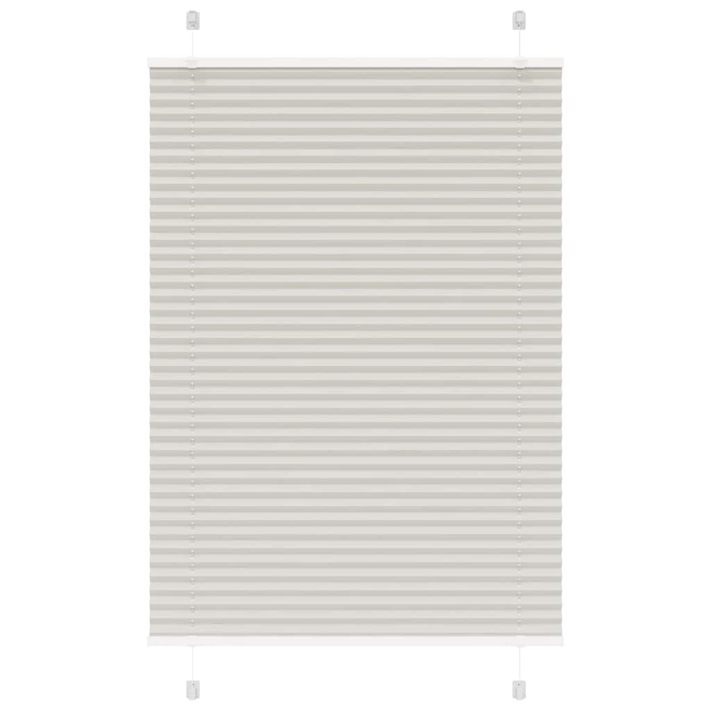 plisségardin lys grå 85x100 cm Stoff Bredde 84,4 cm Polyester