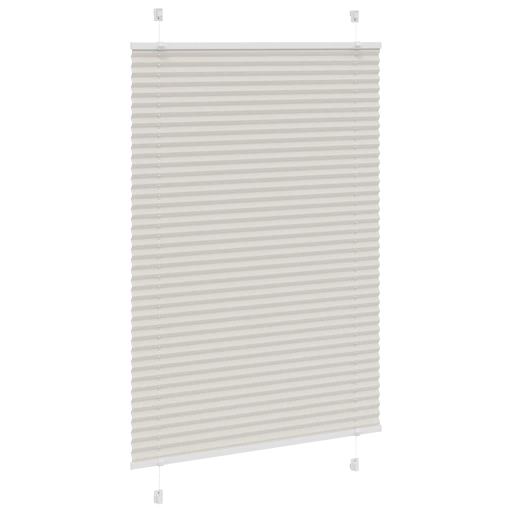 plisségardin lys grå 90x100 cm Stoff Bredde 89,4 cm Polyester