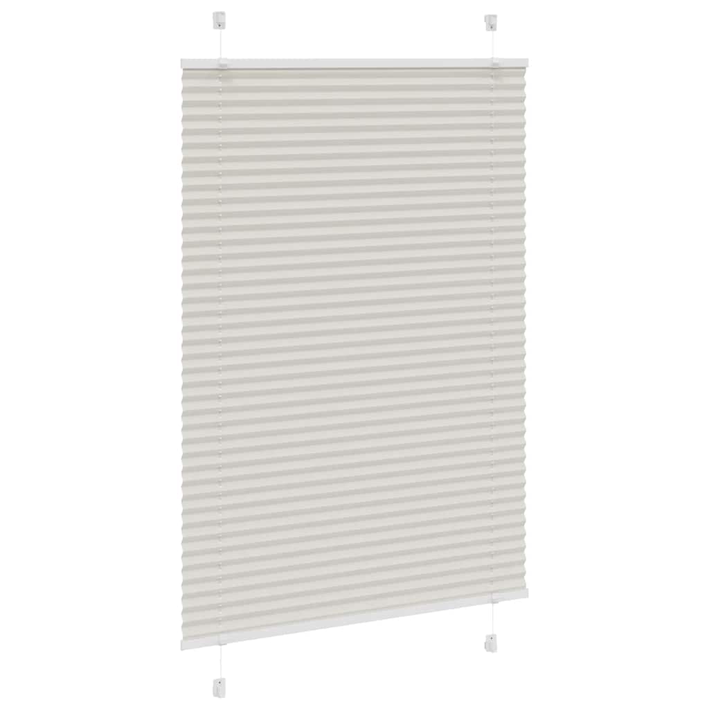 plisségardin lys grå 100x100 cm Stoff Bredde 99,4 cm Polyester vidaXL