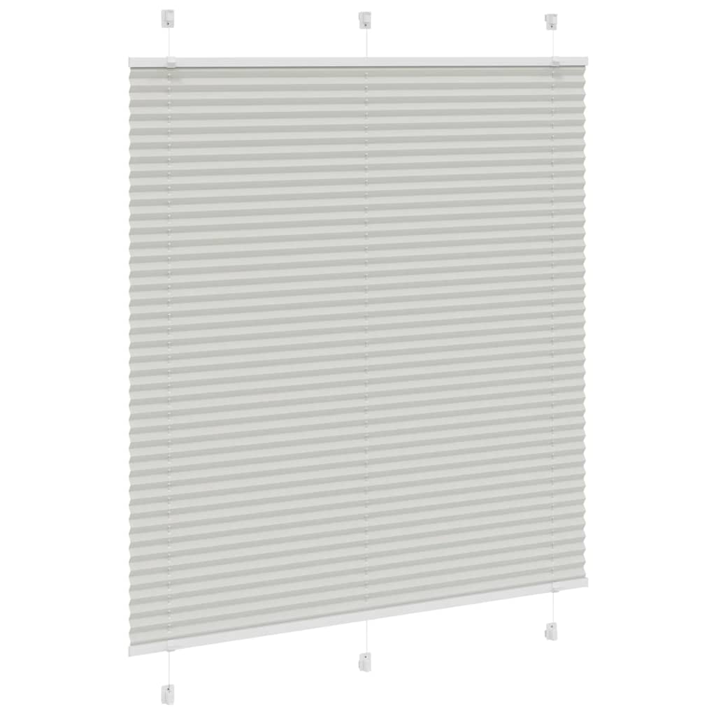 Plisségardin lys grå 115x100 cm Stoffbredde 114,4 cm Polyester