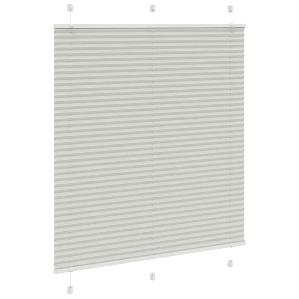 Plisségardin lys grå 120x100 cm Stoffbredde 119,4 cm Polyester