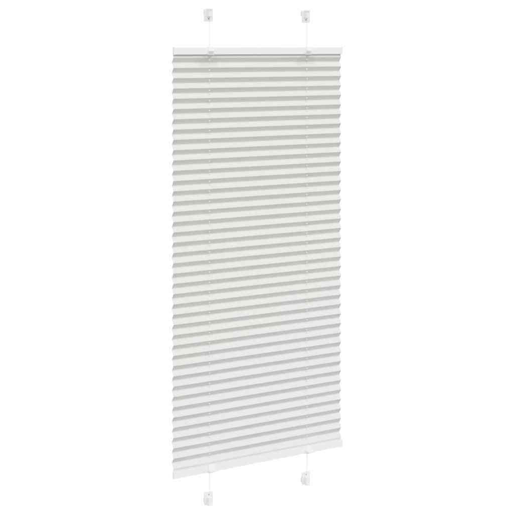 plisségardin lys grå 60x150 cm Stoff Bredde 59,4 cm Polyester