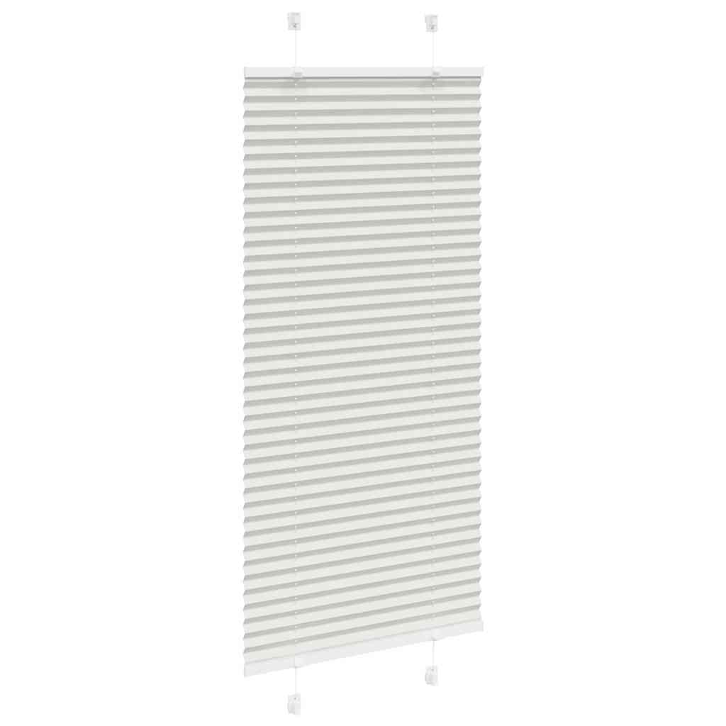 plisségardin lys grå 65x150 cm Stoff Bredde 64,4 cm Polyester