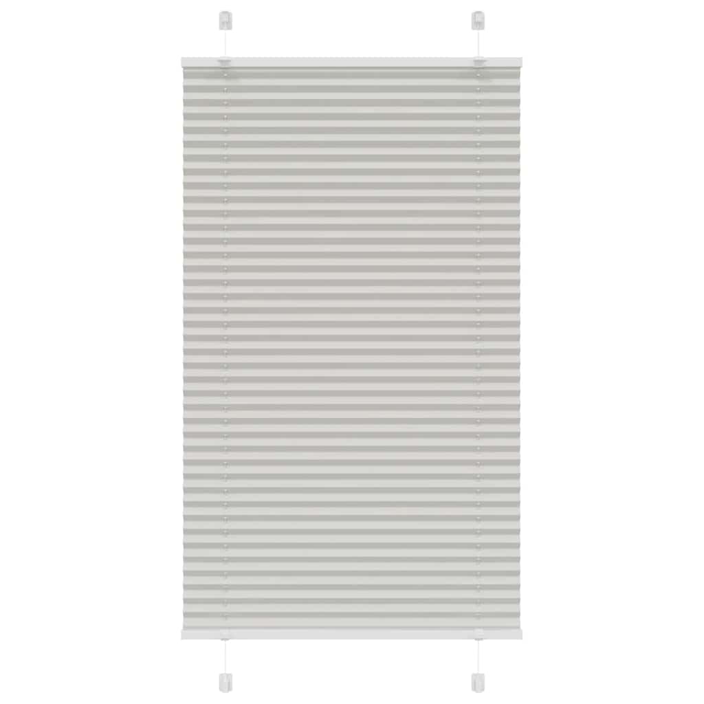 plisségardin lys grå 70x150 cm Stoff Bredde 69,4 cm Polyester