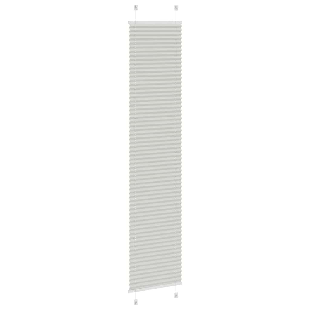 plisségardin lys grå 45x200 cm Stoff Bredde 44,4 cm Polyester