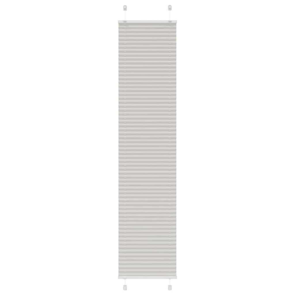 plisségardin lys grå 50x200 cm Stoff Bredde 49,4 cm Polyester vidaXL