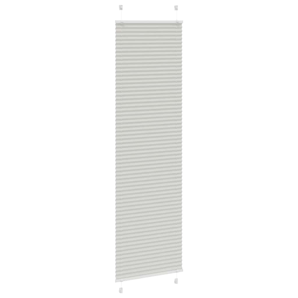 plisségardin lys grå 65x200 cm Stoff Bredde 64,4 cm Polyester vidaXL