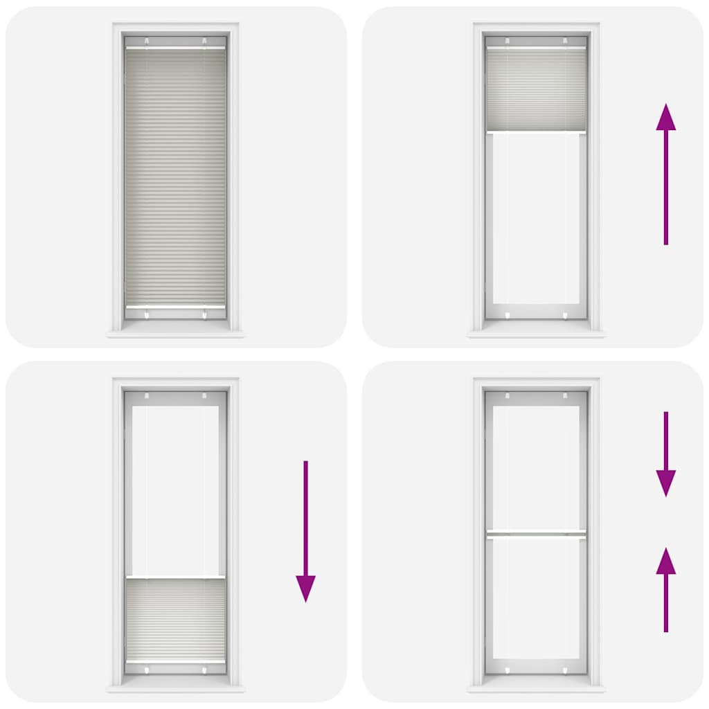 plisségardin lys grå 75x200 cm Stoff Bredde 74,4 cm Polyester vidaXL