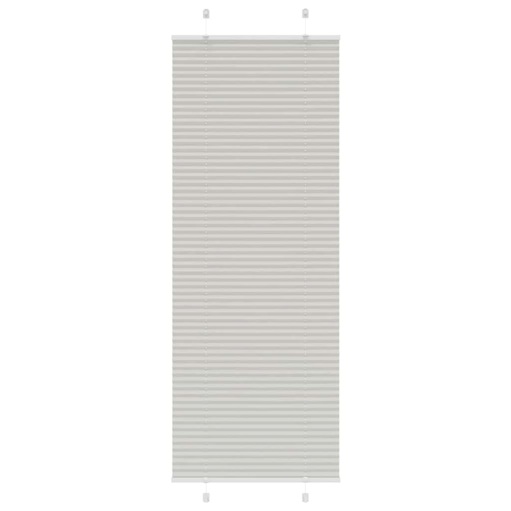 plisségardin lys grå 80x200 cm Stoff Bredde 79,4 cm Polyester vidaXL
