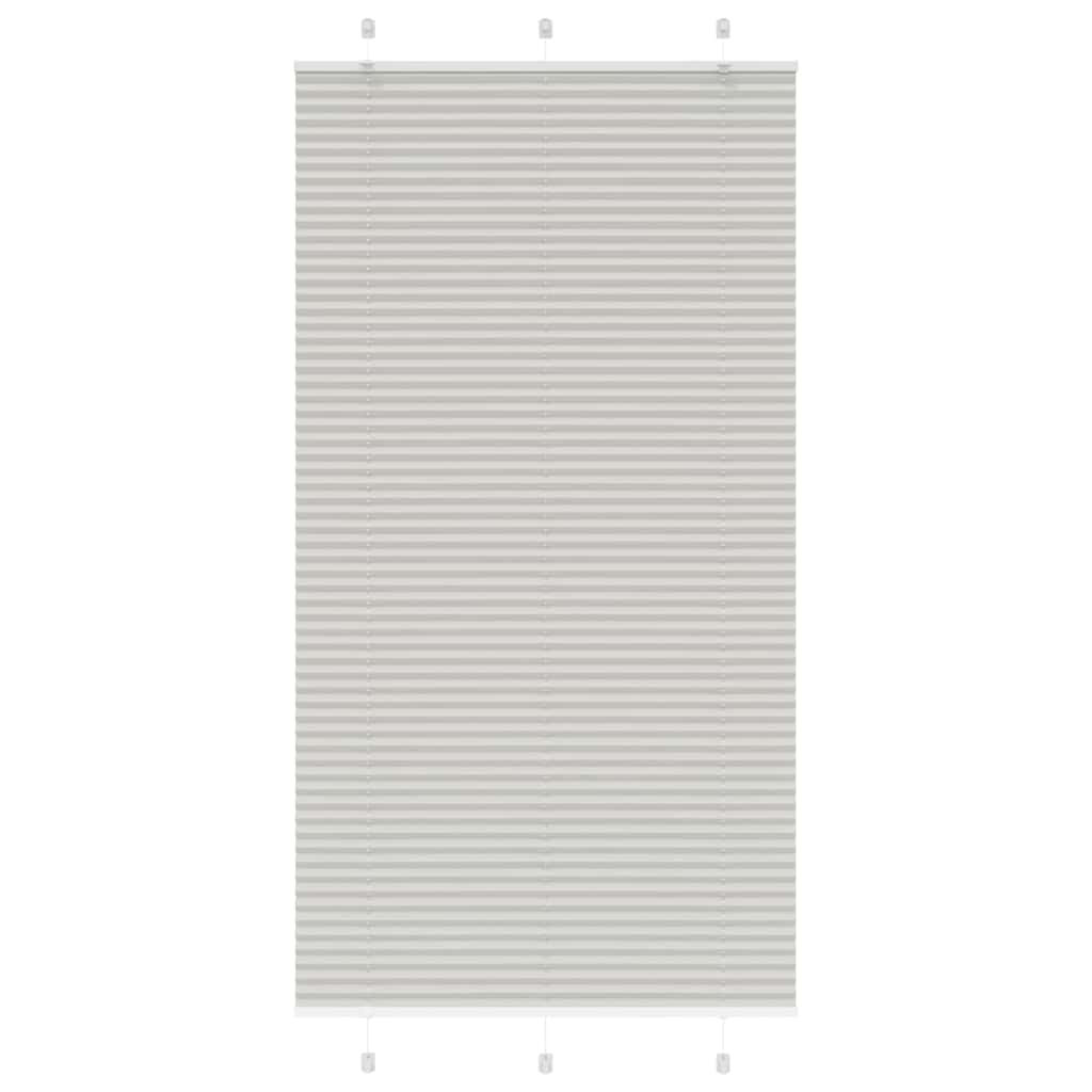 Plisségardin lys grå 105x200 cm Stoffbredde 104,4 cm Polyester