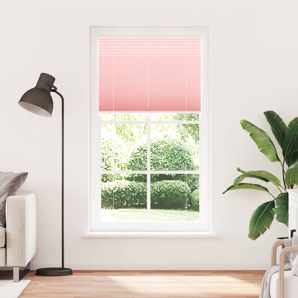 plisségardin Rosa 105x200 cm Stoff Bredde 104,4 cm Polyester