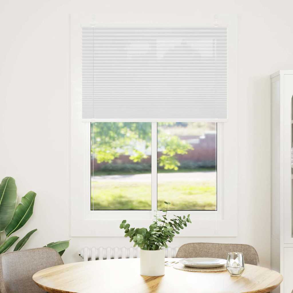 plisségardin Hvit 85x100 cm Stoff Bredde 84,4 cm Polyester