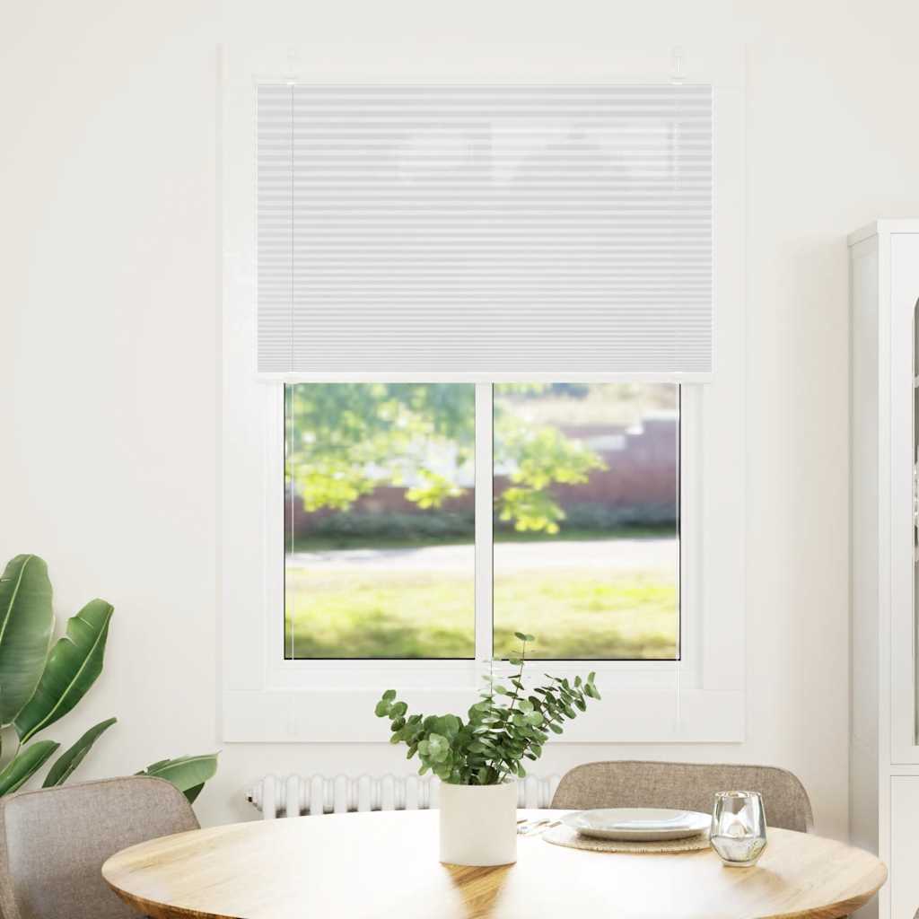 plisségardin Hvit 90x100 cm Stoff Bredde 89,4 cm Polyester