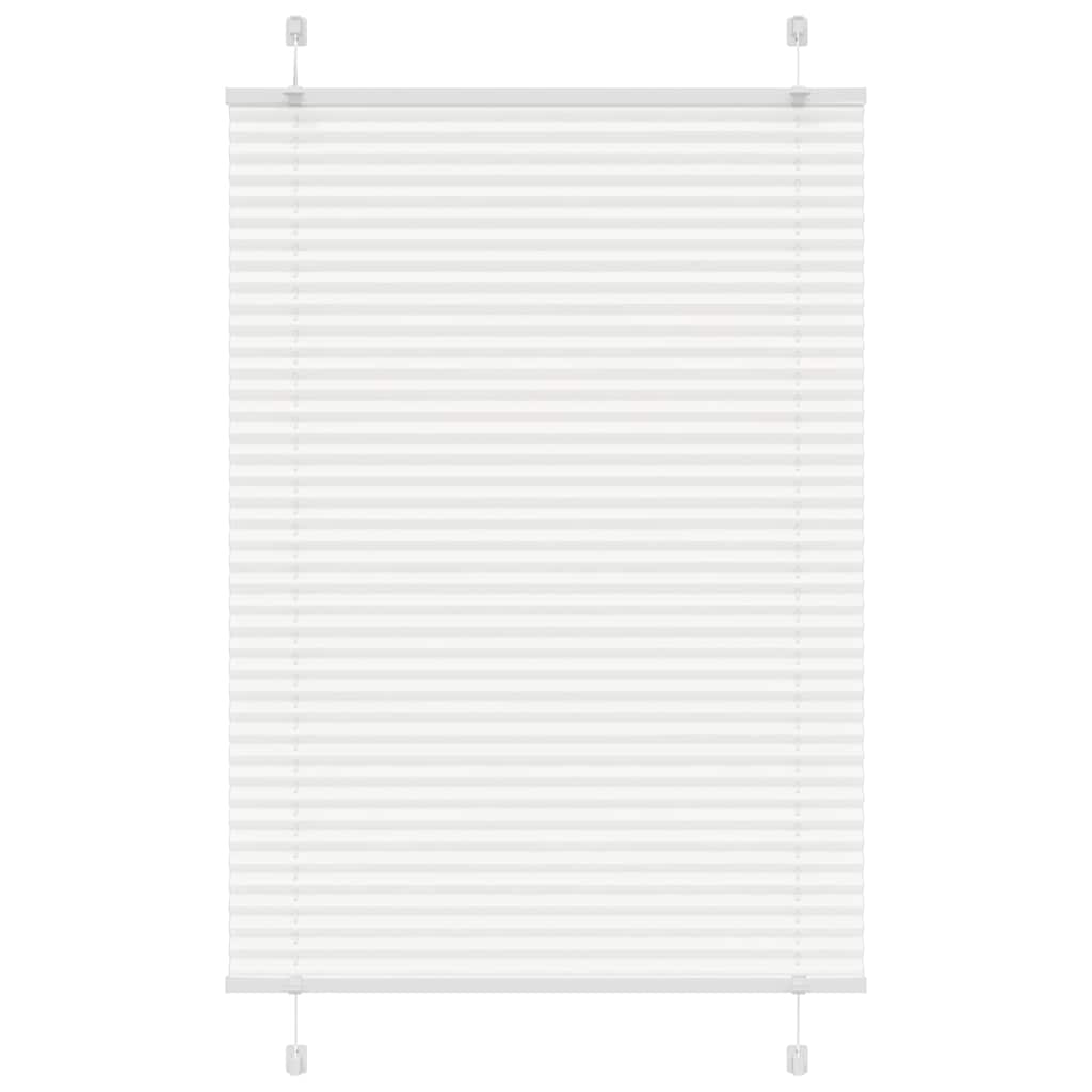 plisségardin Hvit 100x100 cm Stoff Bredde 99,4 cm Polyester