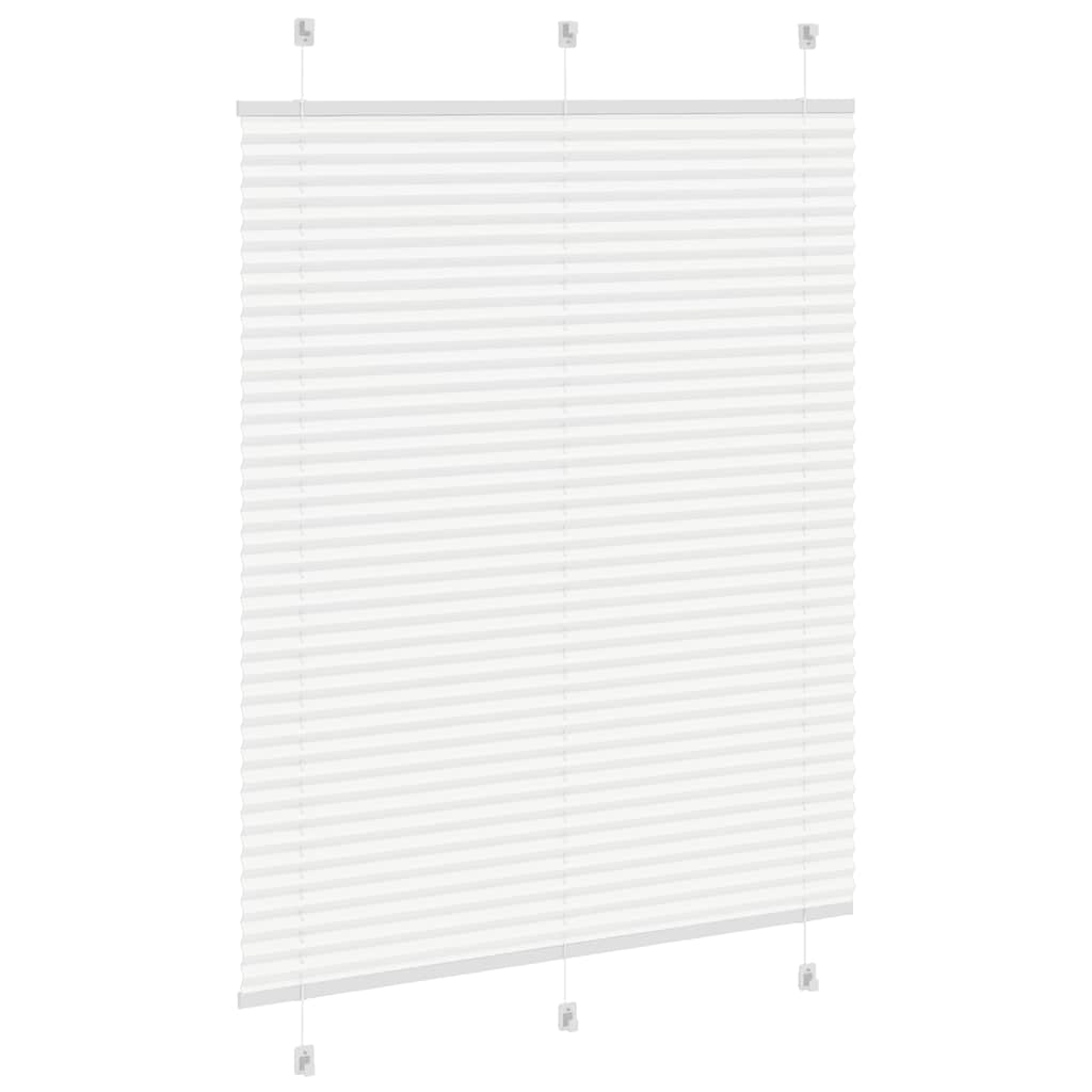 plisségardin Hvit 110x100 cm Stoff Bredde 109,4 cm Polyester