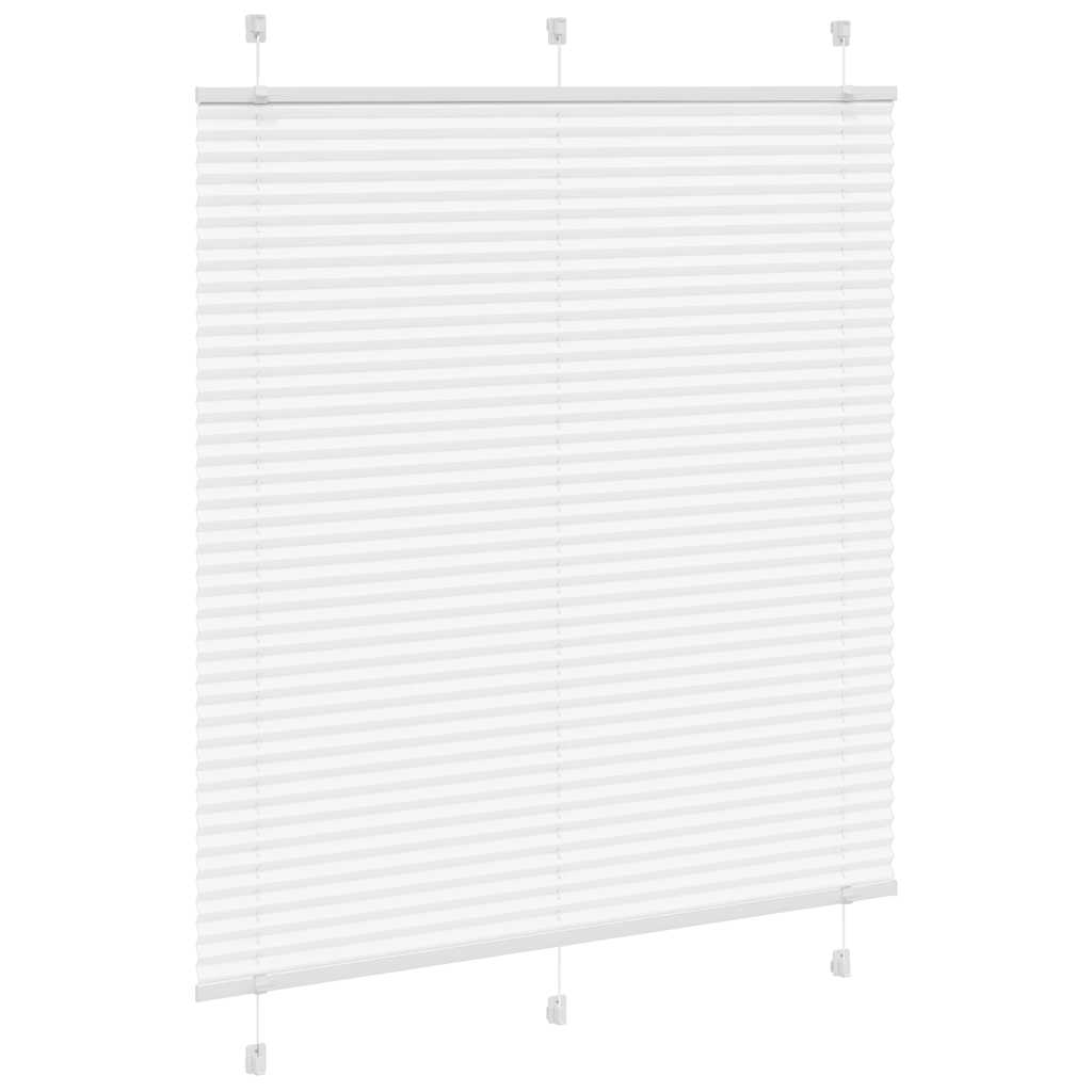plisségardin Hvit 115x100 cm Stoff Bredde 114,4 cm Polyester vidaXL