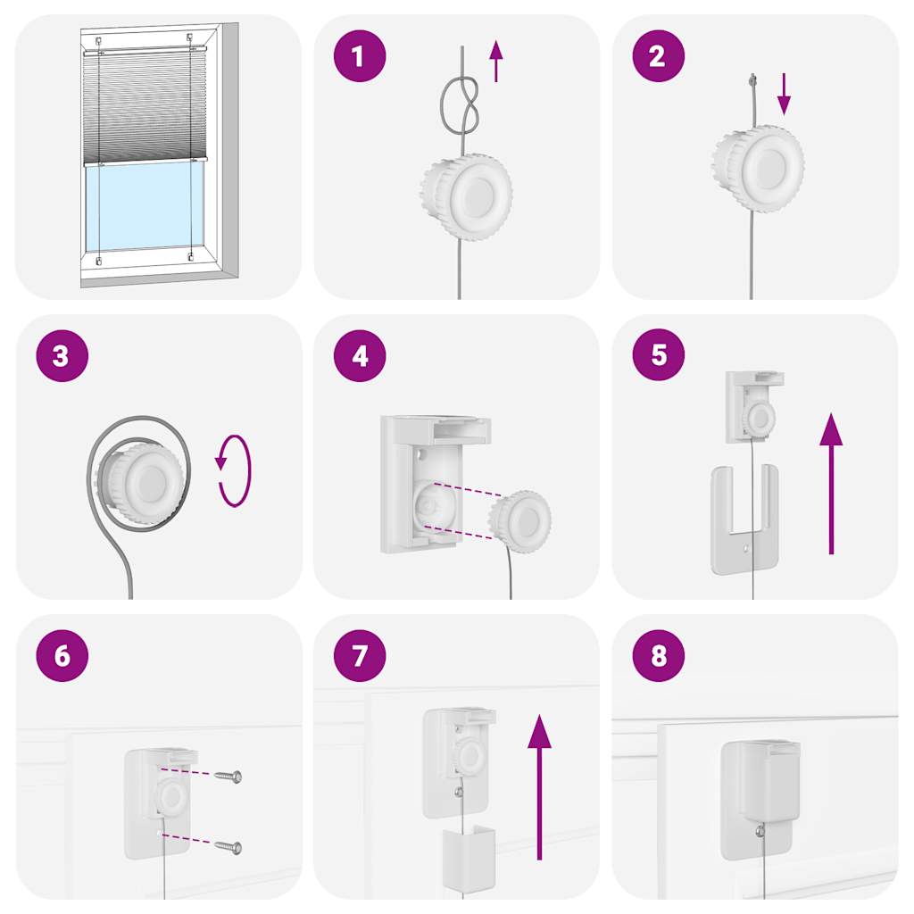 plisségardin Hvit 115x100 cm Stoff Bredde 114,4 cm Polyester vidaXL