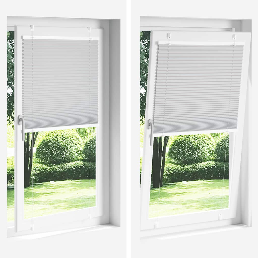 plisségardin Hvit 115x100 cm Stoff Bredde 114,4 cm Polyester vidaXL