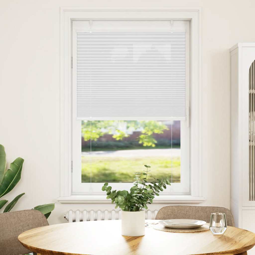 plisségardin Hvit 80x150 cm Stoff Bredde 79,4 cm Polyester