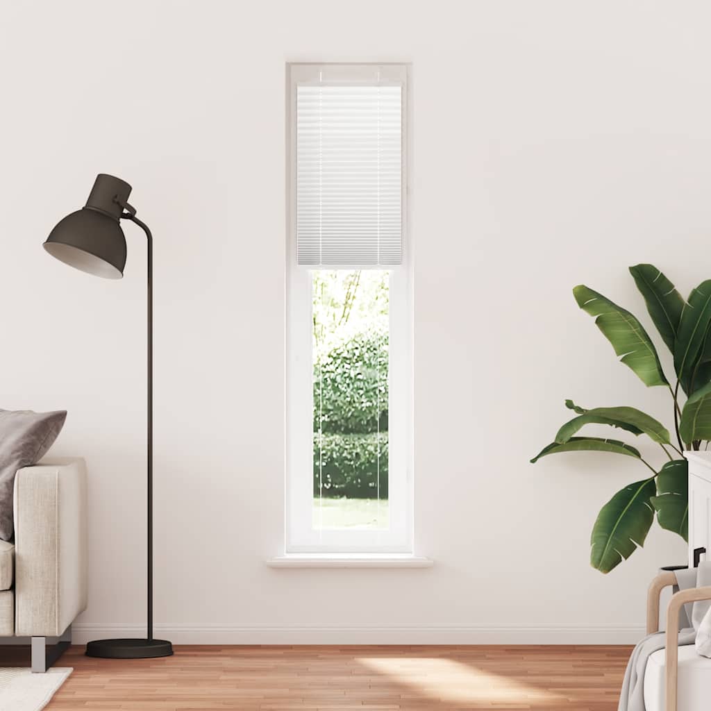 plisségardin Hvit 45x200 cm Stoff Bredde 44,4 cm Polyester