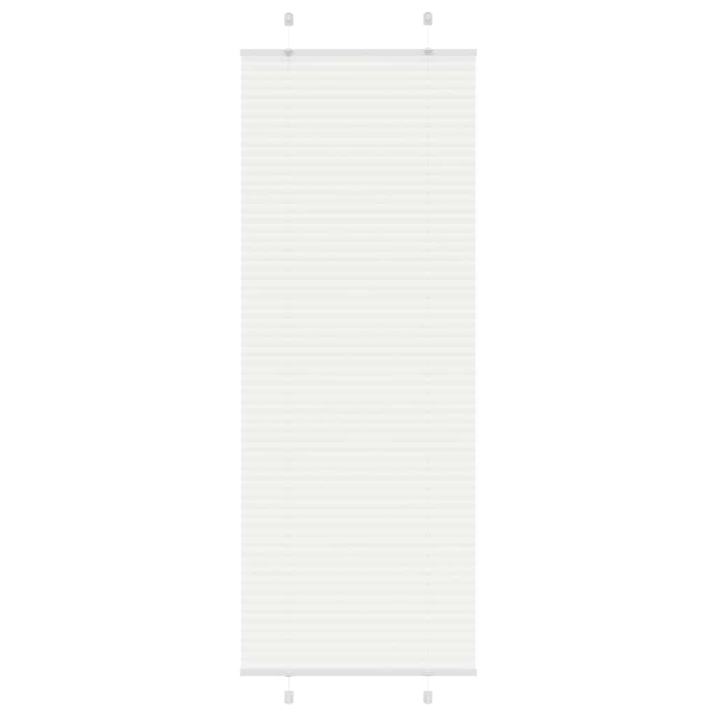 plisségardin Hvit 80x200 cm Stoff Bredde 79,4 cm Polyester